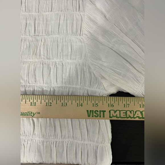 Sanctuary White Crinkled Long Sleeve Blouse - Picture 12 of 12